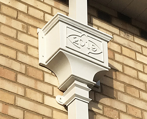Bespoke hopper and Georgian Square Cast downpipes for victorian cottage
