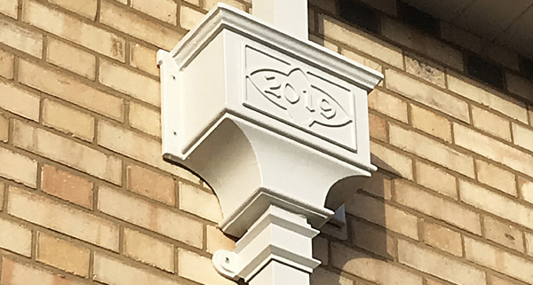 Bespoke hopper and Georgian Square Cast downpipes for victorian cottage