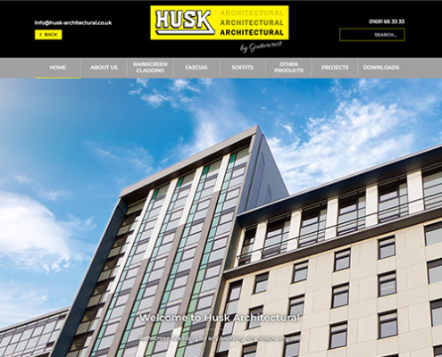 Husk architectural website lauch