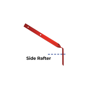 Bullnose gutter side rafter bracket