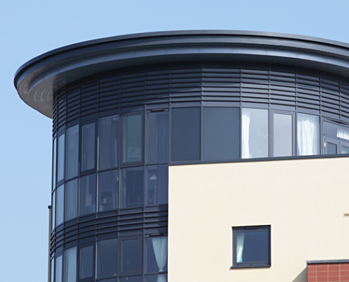 guttercrest aluminium arrowhead soffits and cladding in grey watford sentinal