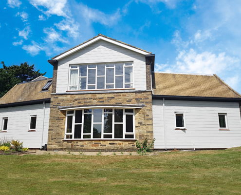 guttercrest aluminium square and rectangular downpipes in white