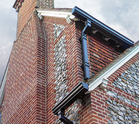 moulded ogee and georgian square downpipes