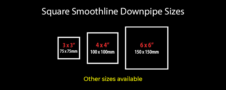 guttercrest square smoothline downpipe sizes aluminium