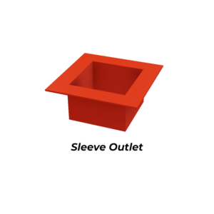 Box Gutter Square Sleeve Outlet