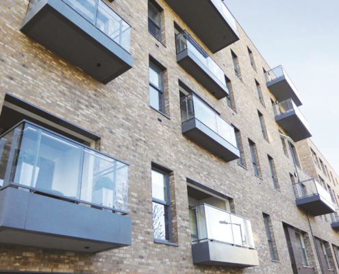 Aluminium cills, fascia, soffits, copings and rainwater goods fitted to award winning development