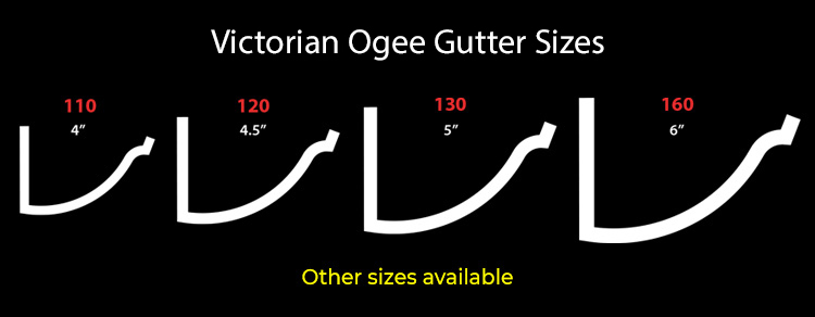 guttercrest victorian ogee gutter system sizes aluminium