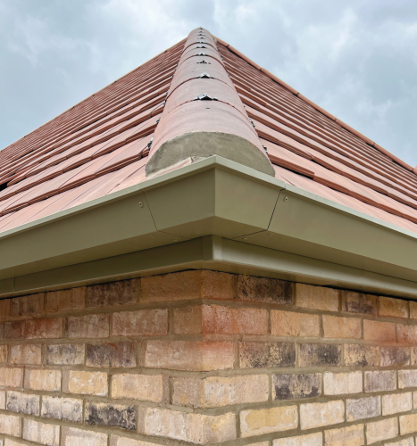 Aspire Aluminium Gutter Installed on Modern Brick Building | Guttercrest