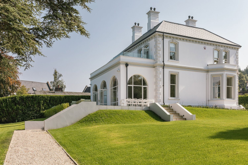 House of the year Northern Ireland Aluminium Rainwater System Moulded OGEE gutters round downpipes