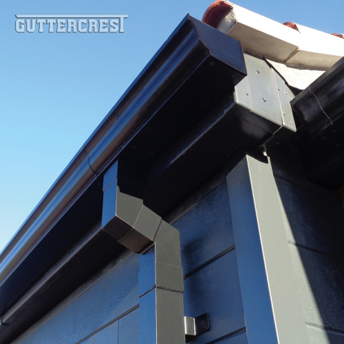 aluminium moulded OGEE gutters square downpipe