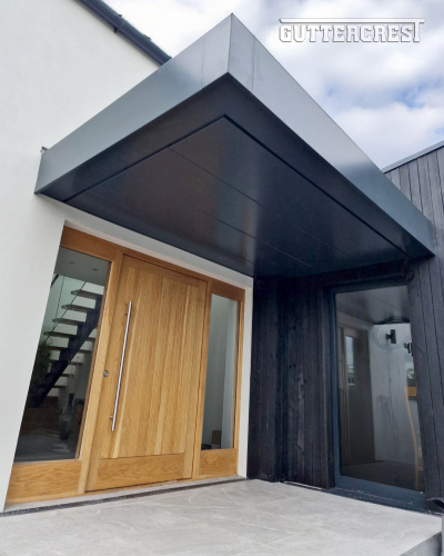 Aluminium Porch Canopy with Integrated Fascia &amp; Soffits