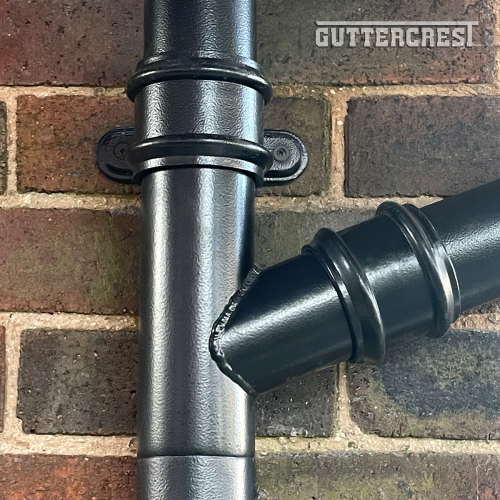 Traditional round downpipes heritage back cast iron effect