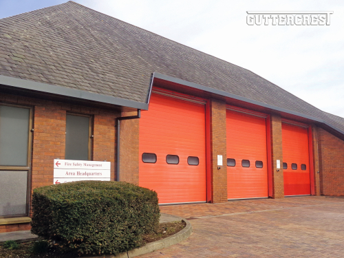 Bespoke Aluminium Box Guttering System – Fire Station Roofline