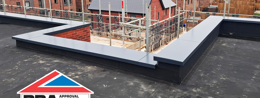 BBA certified aluminium architectural coping system by Guttercrest